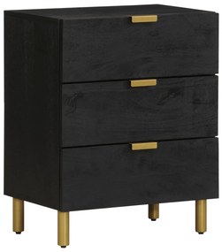 Mesa de cabeceira 50x33x62 cm derivados de madeira preto