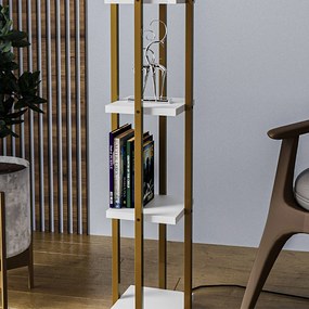 Candeeiro de Pé Shelf Lamp – Dourado – 25 x 25 x 130 cm
