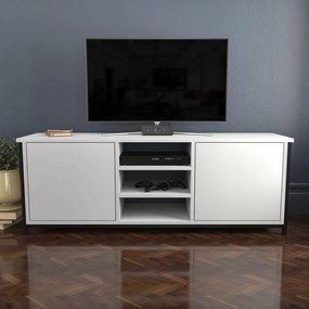 Móvel de TV Otis – Preto e Branco – 140 cm x 35,3 cm x 50,8 cm