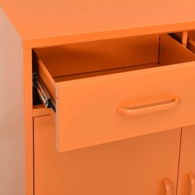 Armário de arrumação aço 80x35x101,5 cm laranja