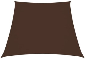 Para-sol estilo vela tecido oxford trapézio 3/4x3 m castanho