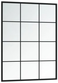Espelhos de parede 2 pcs 80x60 cm metal preto