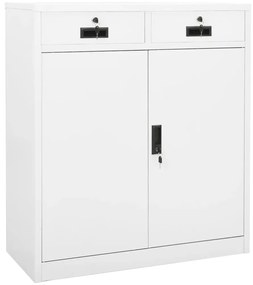 vidaXL Armário de escritório 90x40x102 cm aço branco