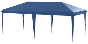Tenda Dobrável 6x3 Tenda de Jardim Portátil com Bolsa de Transporte Tecido Oxford para Exterior Festas Acampamento Azul