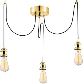 Candeeiro de Teto Kabluni – Dourado – 96 x 6 cm