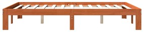 Cama sem colchão 120x190 cm madeira pinho maciça castanho-mel