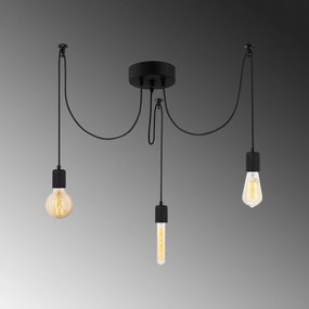 Candeeiro de Teto Kabluni – Preto – 96 x 6 cm