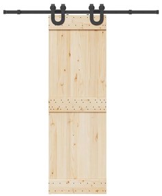 Kit de ferragens para porta deslizante 183 cm aço preto