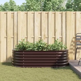 Canteiro Elevado de Jardim Marrom vidaXL 160x80x44 cm Aço Galvanizado
