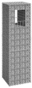 vidaXL Poste/cesto gabião 40x40x140 cm ferro