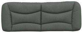 Almofadão de cabeceira 120 cm tecido cinzento-escuro