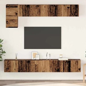 Conjunto de móvel de TV com prateleira Montado na parede Outros com ar