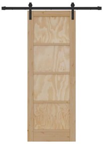 Porta Deslizante vidaXL com Conjunto de Ferragens 73.5x198.5 cm Madeir