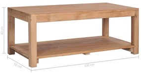 Mesa de centro 100x50x40 cm madeira de teca maciça