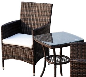 Conjunto Yamas em Vime - 2 Cadeiras e 1 Mesa - Design Natura