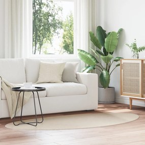 Tapete "HUARTE" de Pile Baixo, Suave e Lavável Bege 100x200 cm
