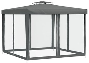 Tenda 3x3 de Eventos com Telhado Duplo - Cinzento