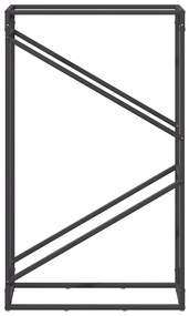 Suporte para lenha 60x25x100 cm aço laminado a frio preto