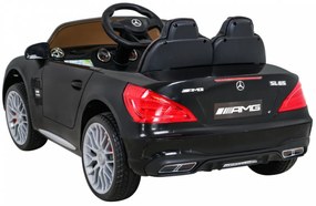 Carro elétrico para Crianças 12V Mercedes Benz AMG SL65 S Rodas de EVA, Assento de couro Preto