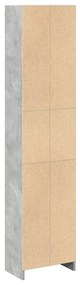 Estante 40x24x176 cm derivados de madeira cinzento cimento