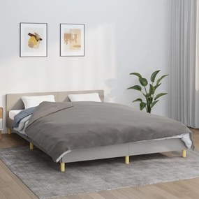 350834 vidaXL Manta pesada c/ cobertura 9 kg 200x225 cm tecido cinzento