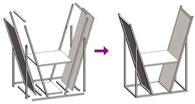 Suporte para lenha 69,5x35x81 cm aço laminado a frio branco