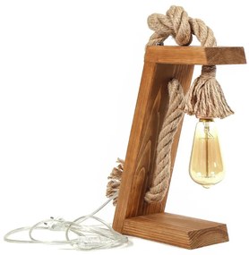Candeeiro de Mesa KN13 – Castanho/Dourado – 20 x 35 x 10 cm