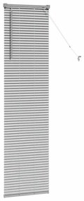 Persiana de Janela com cortinas Manual Prata 80 x 130 cm Alumínio