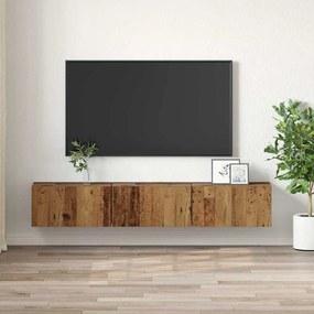 Conjunto de Armário de TV Madeira Velha Madeira Padrão
