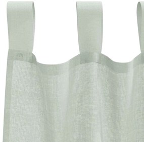 Cortinas de voile com laços 2 pcs cinzento-claro 140x175 cm