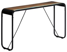 vidaXL Mesa consola 140x35x76 cm madeira recuperada maciça