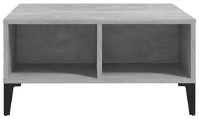 Mesa de centro 60x60x30 cm derivados de madeira cinza cimento