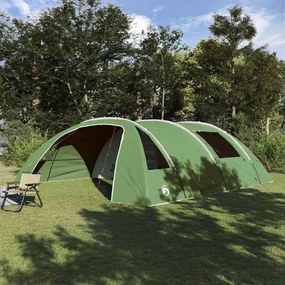 vidaXL Tenda túnel com telhado Verde e Branco 700 x 590 x 215 cm