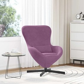 Cadeira Ovo vidaXL Veludo Roxo