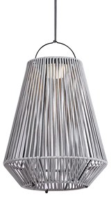 Candeeiro de mesa boémio cinzento Incl. LED Regulável em 3 níveis IP54 Recarregável a energia solar - Duca Boêmio