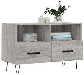Móvel de TV 80x36x50 cm derivados de madeira cinzento sonoma