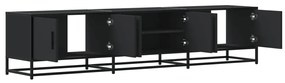 Móvel de TV 180x35x41 cm derivados de madeira preto