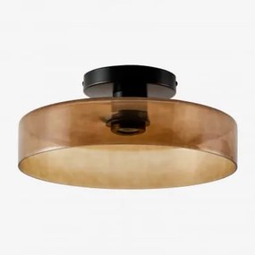 Luminária De Teto De Vidro Jaxal Castanho Fumado & Ø35 Cm - Sklum