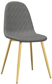 Cadeiras de jantar 2 pcs veludo cinzento-claro