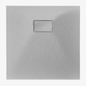 Base De Duche Em Resina Smc Quadrada Antiderrapante E Extrafina Soho Cinza Claro & 70 X 70 Cm - Sklum