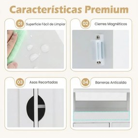 Carrinho de cozinha com rodas 75 x 20 x 72 cm, estreito, com prateleira ajustável e toalheiros, para sala, cozinha ou entrada, branco