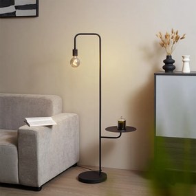 Candeeiro de pé moderno preto com mesa redonda - Ostrich