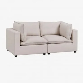 Sofá Modular De 2 Peças Daniela Tecido Creme Bege - Sklum