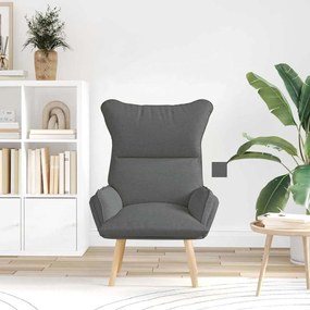 Poltrona Relaxante vidaXL em Tecido Cinza Escuro