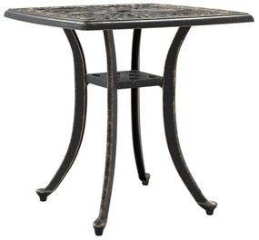 Mesa de jardim 53x53x53 cm alumínio fundido bronze