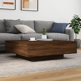 Mesa centro 100x100x31 cm derivados madeira carvalho castanho