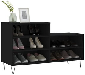 Sapateira 102x36x60 cm derivados de madeira preto