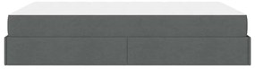 Estrutura da Cama Cinzento escuro 140 x 200 cm tecido