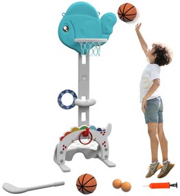 AIYAPLAY Cesta de Basquetebol Infantil 5 em 1 Cesta de Basquetebol par