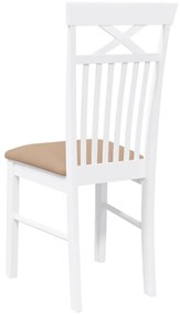 Cadeiras de jantar com almofadões 2 pcs madeira maciça branco